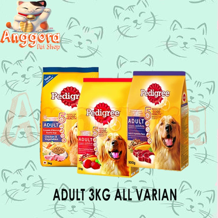 Makanan Anjing Pedigree 3kg ALL VARIAN