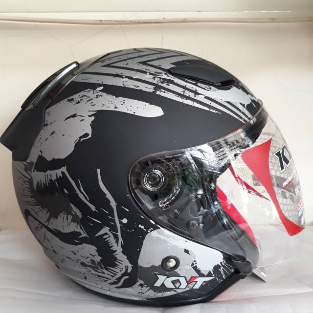 Helm kyt djmaru venom-half face-satu kaca