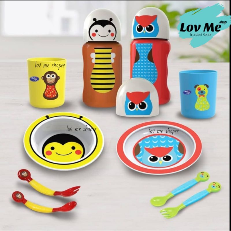 lov me❤ Baby Safe Peralatan Makan Bayi Anak Karakter |Piring|Mangkok|Sendok Garpu|Gelas BPA FREE sk001 sk002  sk003 sk004