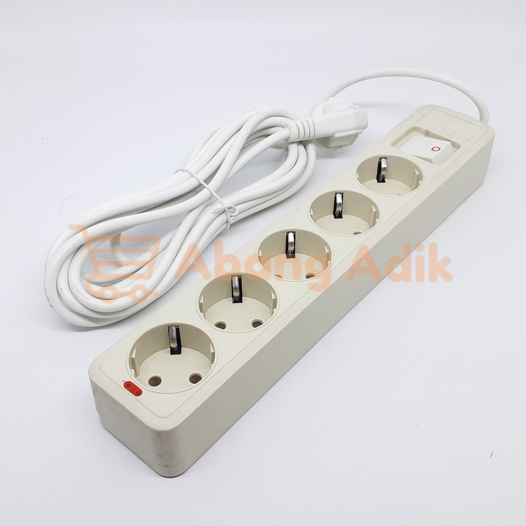 Linux 5 Lubang 5M StopKontak Terminal Stop Kontak 5 M Meter Sakelar