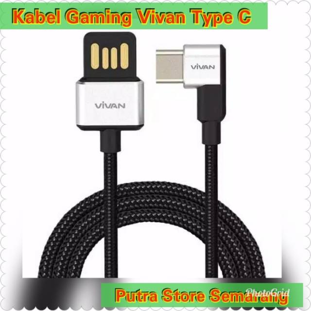 Kabel Charger Gaming Type C Vivan Original Fast Charging Kabel cas type C
