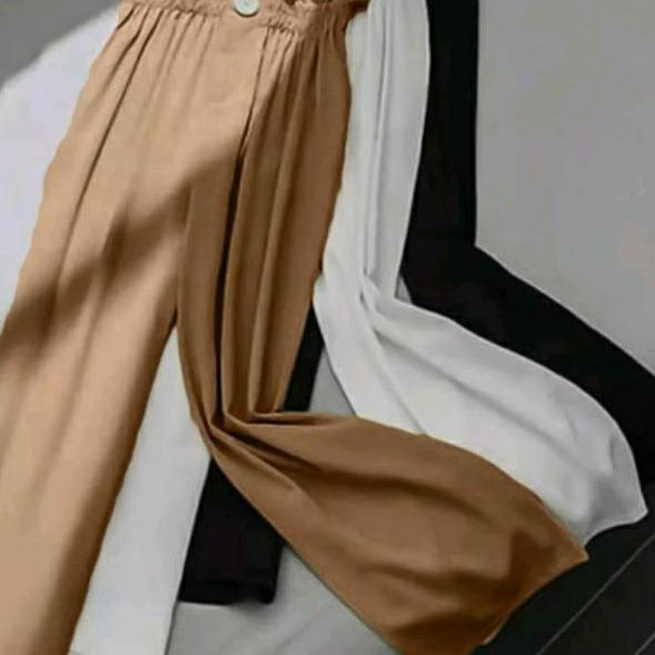 ☉ CELANA WANITA KULOT KERUT SUSUN PANJANG KANCING DEPAN ▲