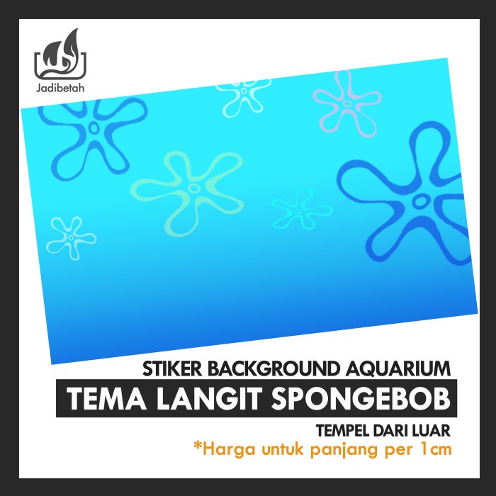 TERBARU Stiker Background Aquarium Spongebob - Tinggi 60cm