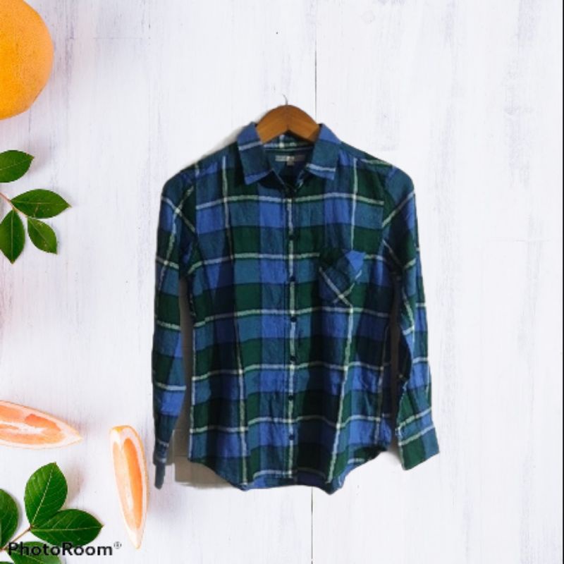 Flannel UNIQLO Second Original / Flannel UNIQLO Cewek Second Original / Flannel UNIQLO Original