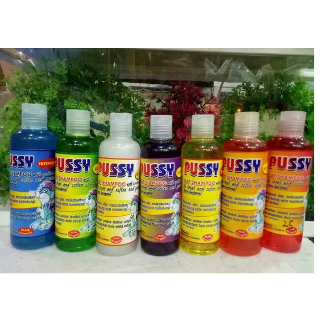 Shampo kucing pussy plus conditioner Shampo kucing anti bakteri antiseptik jamur Sampo kucing Wangi