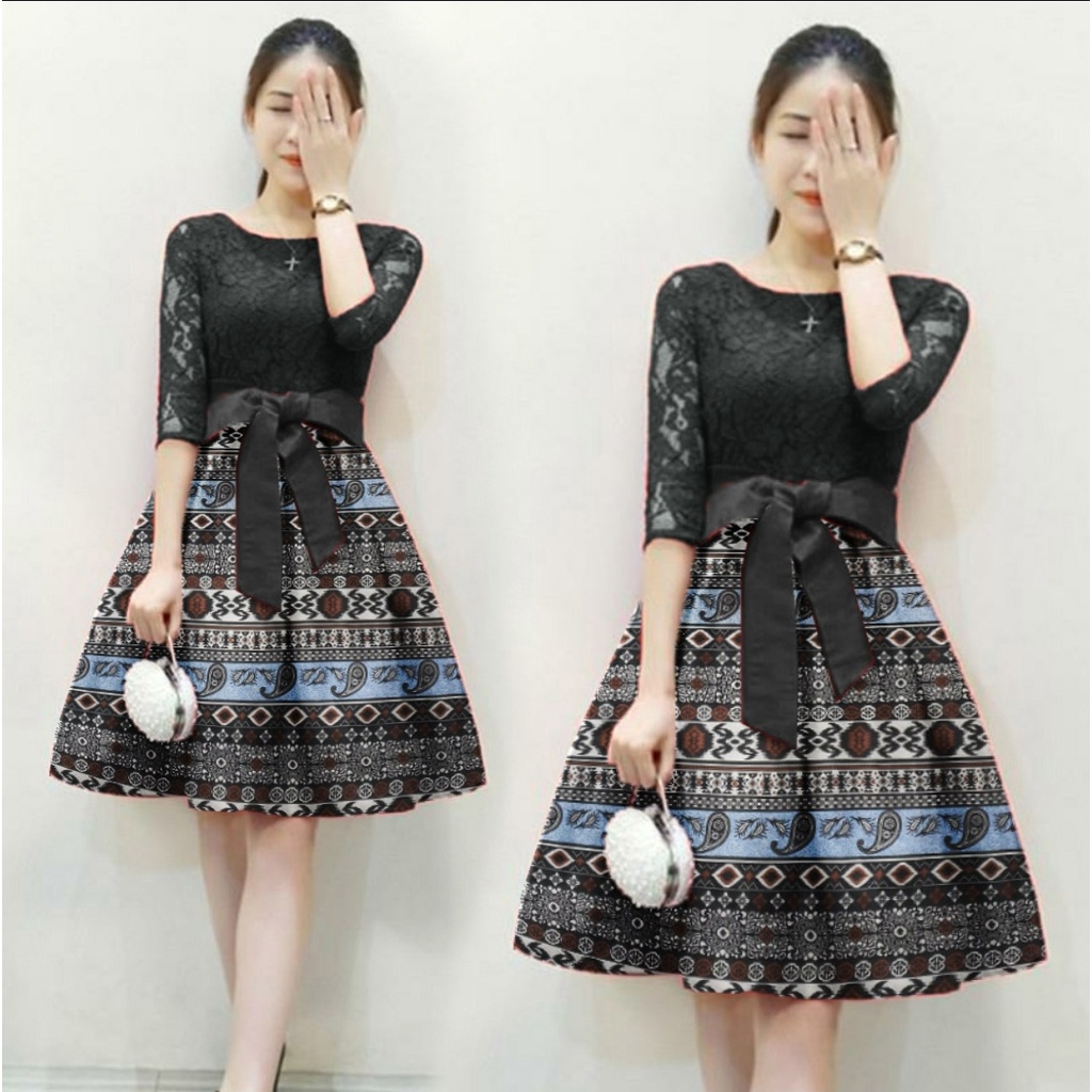 [HNFK] Long Dres Korea / Dress Wanita / Dres / Baju Dress Wanita Terbaru / Dress Natal