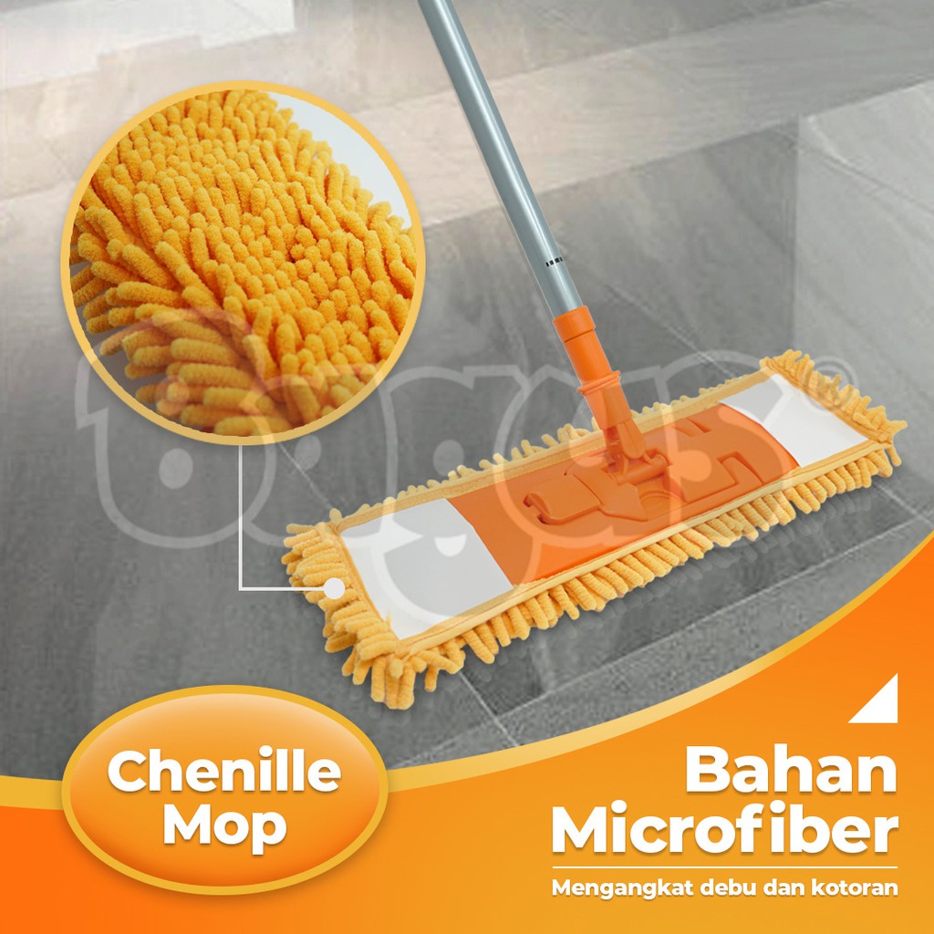 Refill Bagus Micromate Chenille Mop Refill Pel Alat Pel Lantai 322