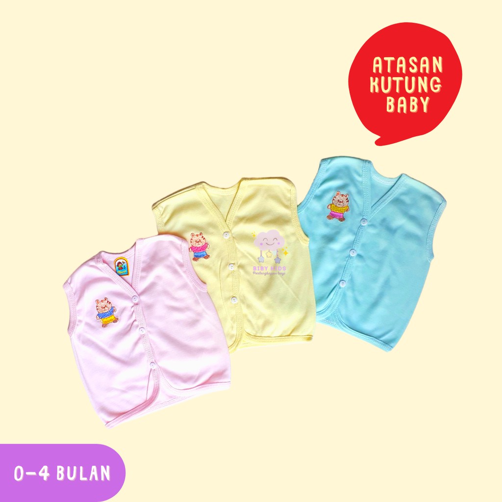 Baju Bayi Baru Lahir Atasan Kutung Baby Murah Motif Bordir Perlengkapan Newborn Pakaian Anak Murah