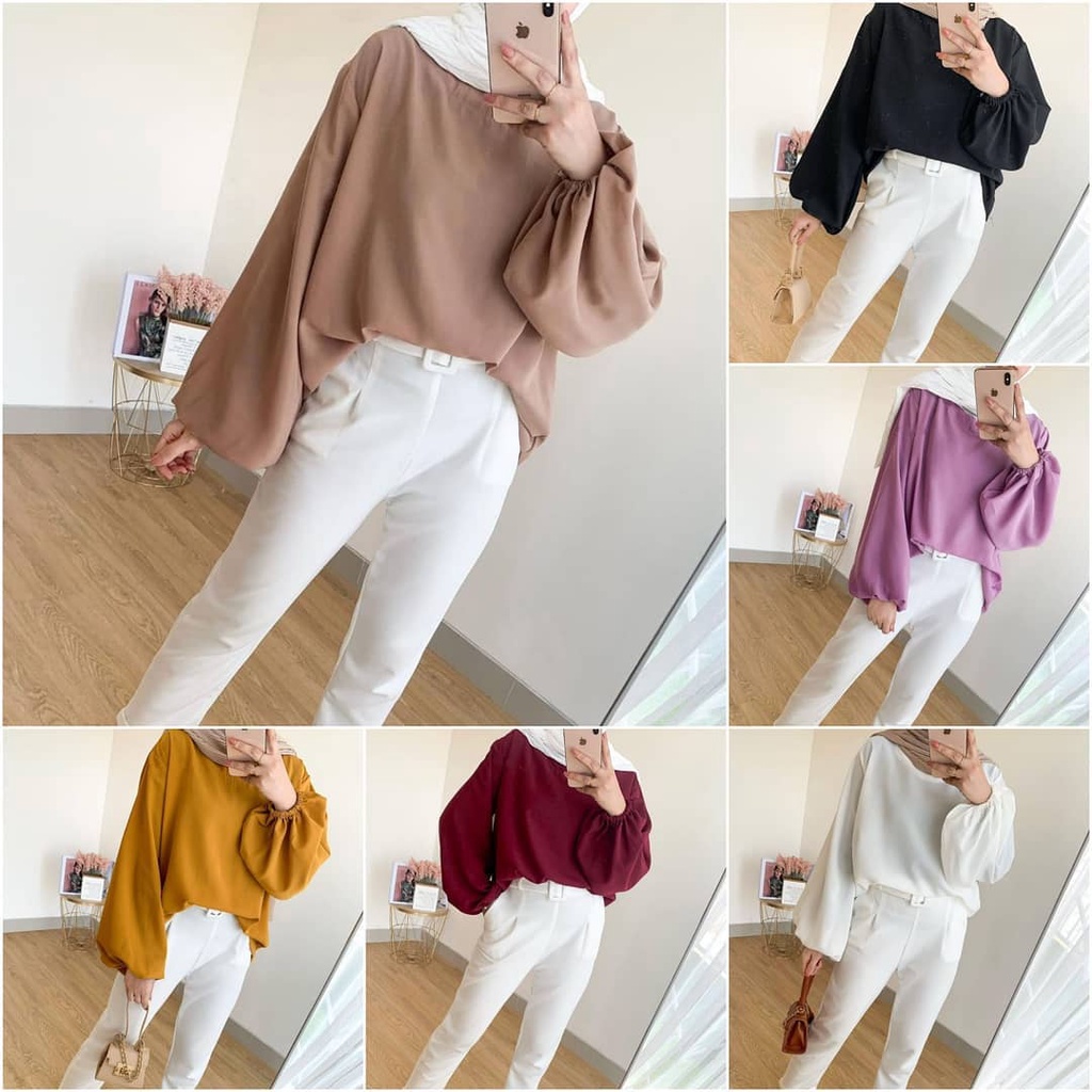 VALINA BLOUSE / BAJU ATASAN WANITA / BAJU ATASAN JUMBO BAJU ATASAN WANITA KEKINIAN / BAJU KOREA WANI