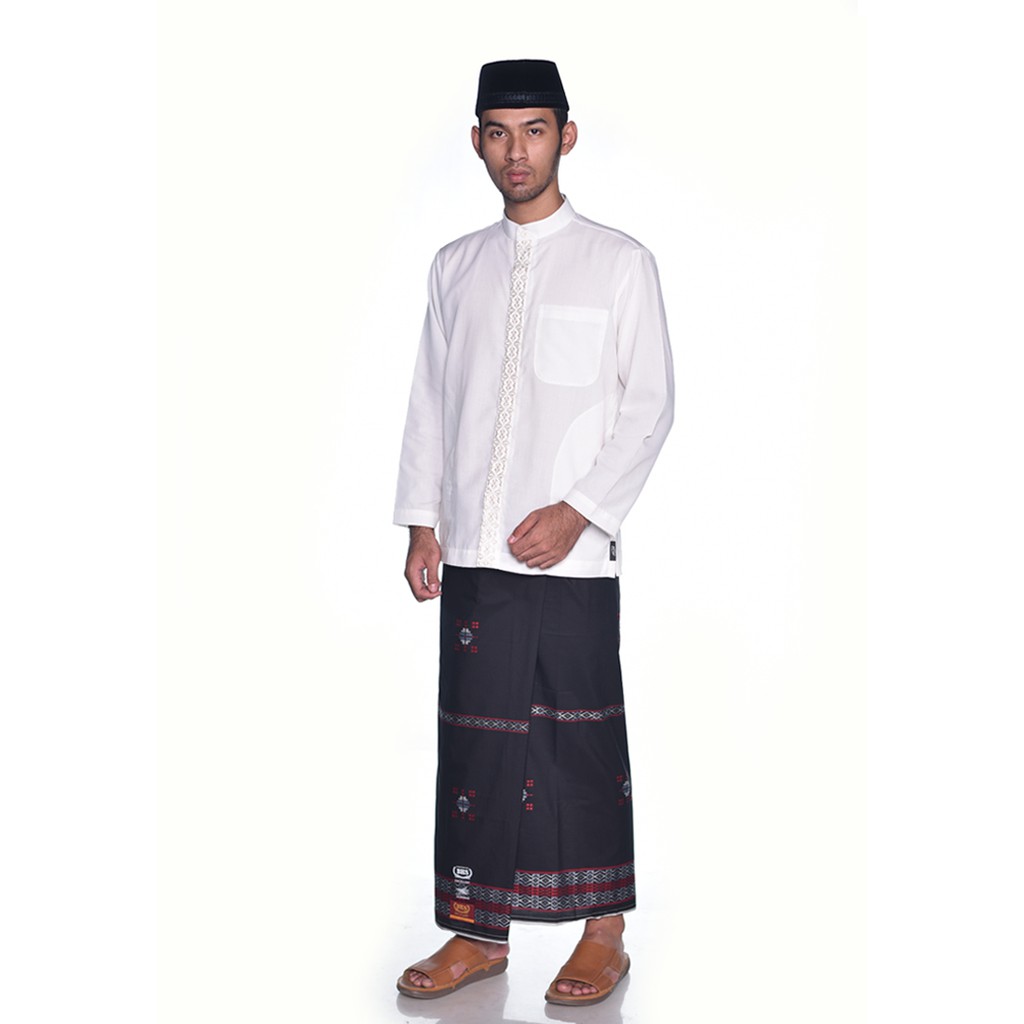 Sarung BHS Gold Excellent Motif Songket Maroko Hitam