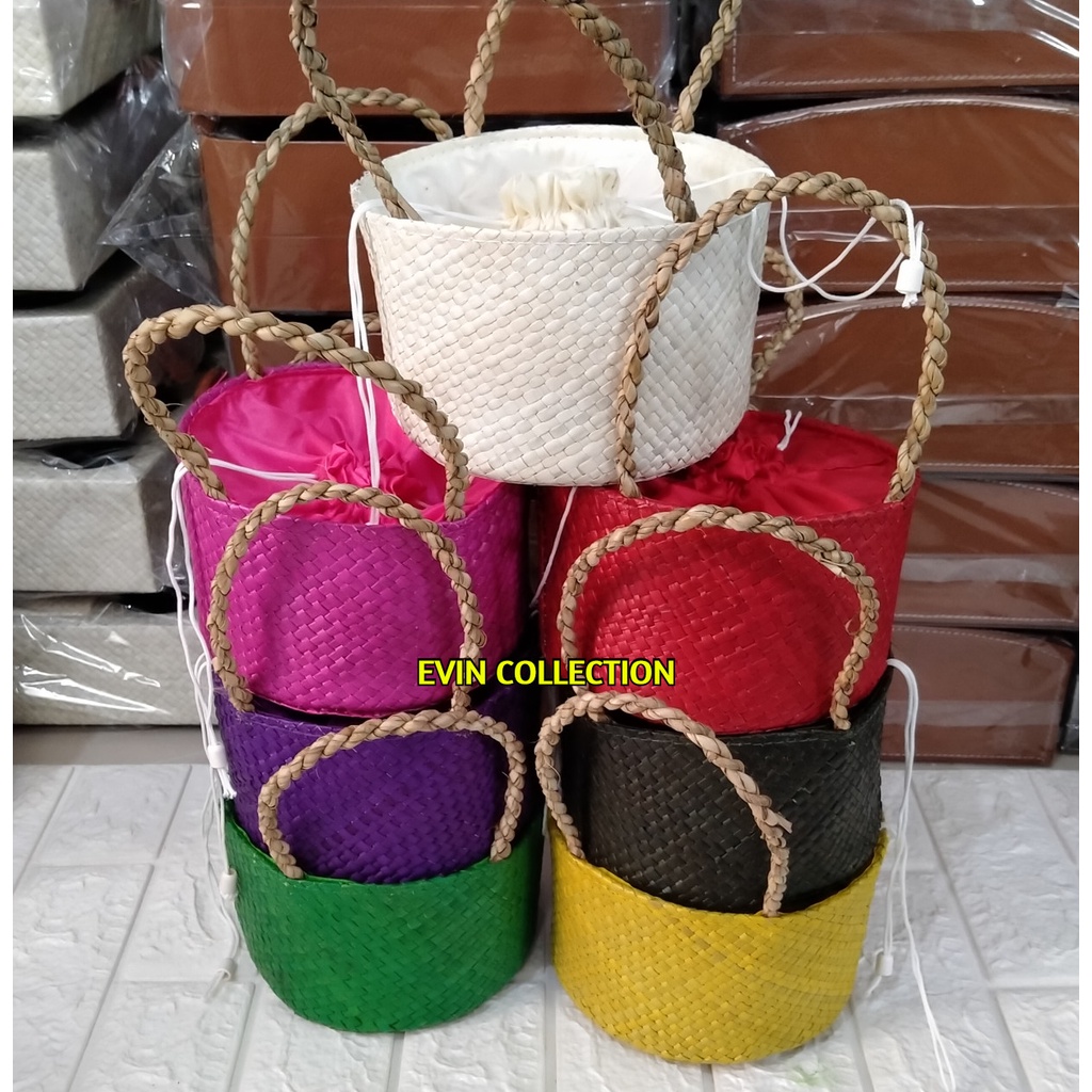 Tas Hampers Anyaman Pandan Isi 1 Toples Keranjang Parcel Anyaman Lebaran