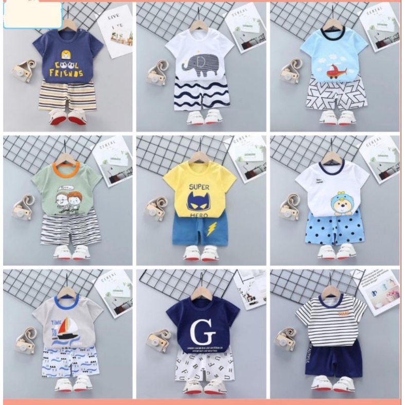 Stelan Anak Premium 0-2th bahan Catton Soft