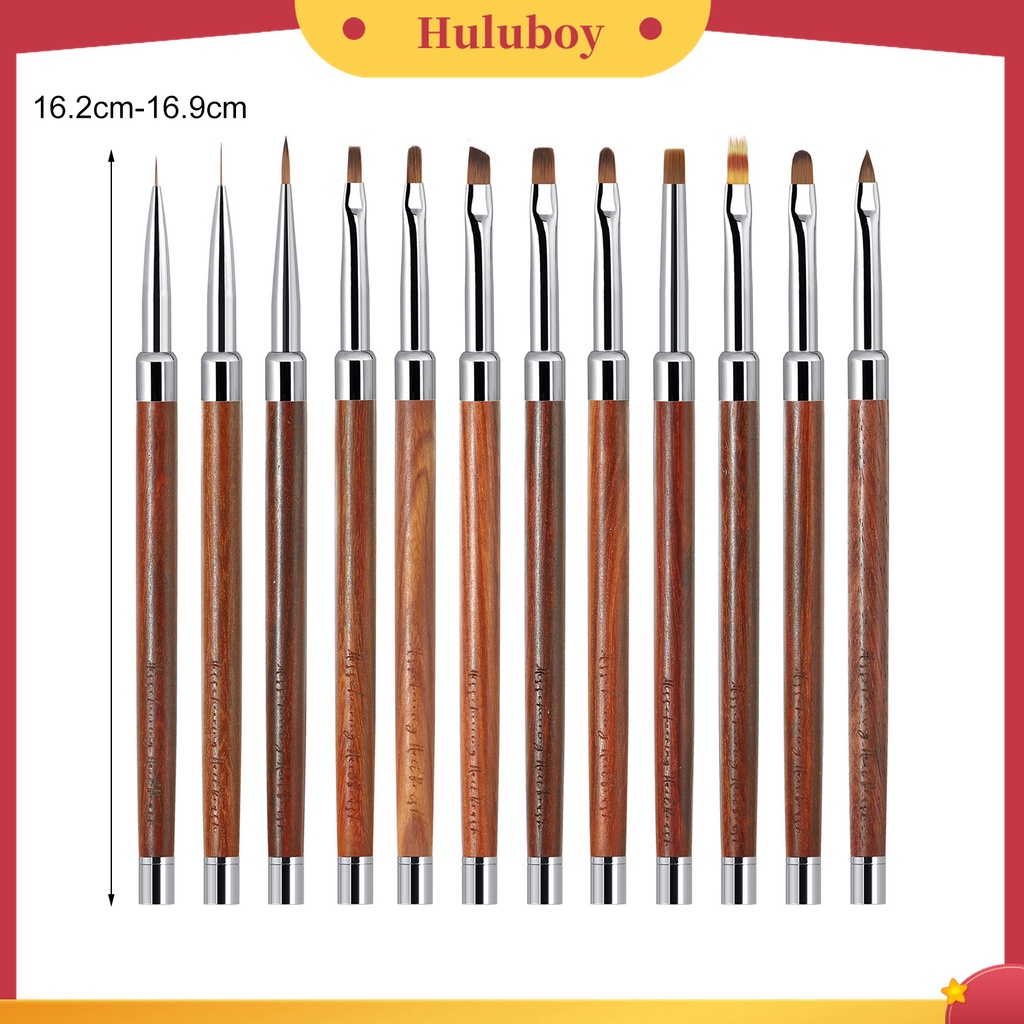 Huluboy Huluboy♡ Brush Liner Kuku Ultra Tipis Gagang Ergonomis Reusable Untuk Nail Art / Manicure