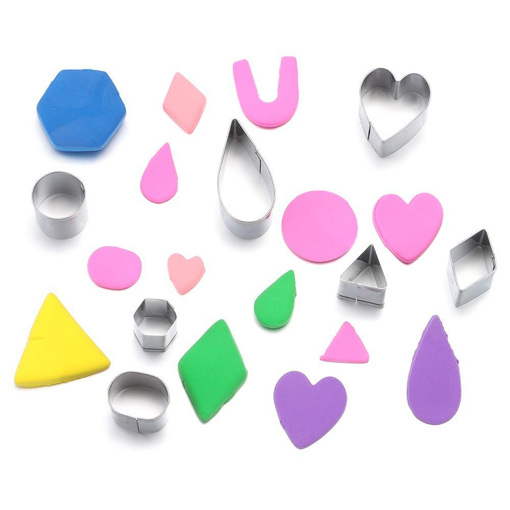 Solighter Polymer Clay Cutters Set Art DIY Alat Baking Dengan Kait Anting