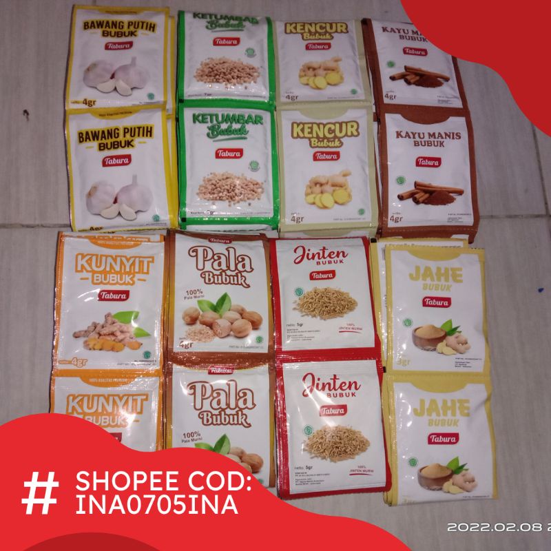 

Bumbu Tabura Lengkap / Bumbu Tabura Rentengan @12 Sachet