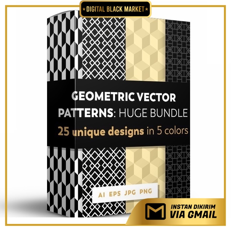 25 Luxury Geometric Vector Patterns - JPEG Ultra HD