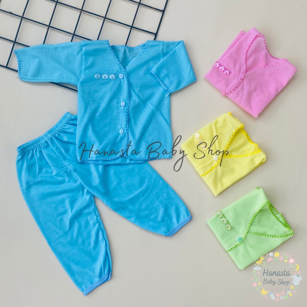 Setelan Lengan Panjang Bayi Murah / Baju Bayi Newborn Polos