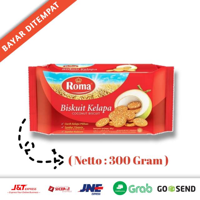 

Roma Kelapa 300 gr - Biskuit Kue Kering Roma Kelapa