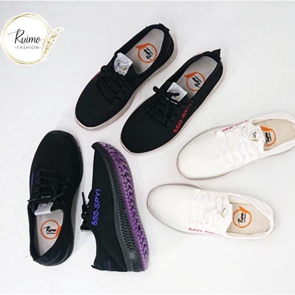 Sepatu Sneakers Wanita Fashion Terbaru Bahan Kanvas-550