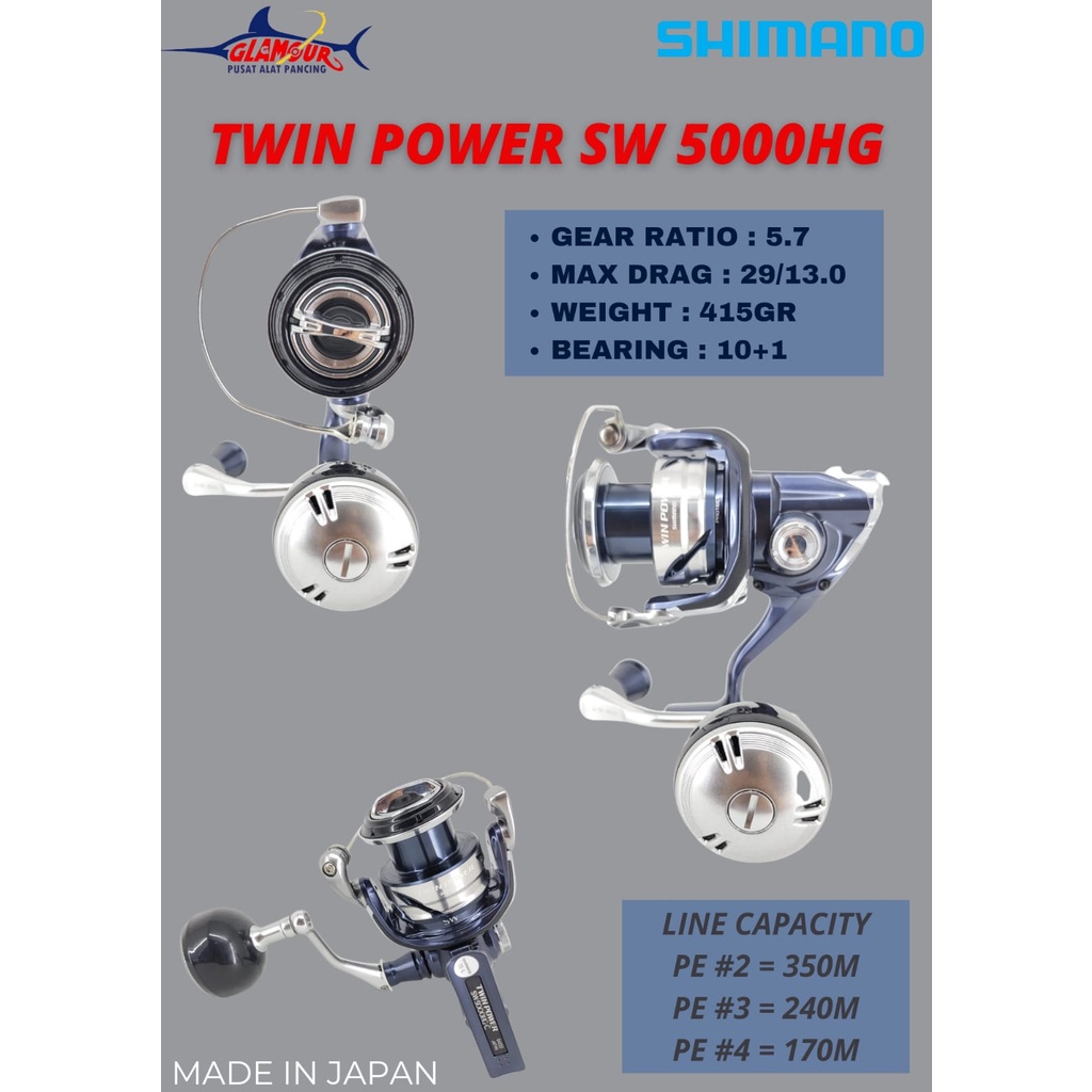 REEL PANCING SHIMANO TWIN POWER SW 5000 HG - XG 2021