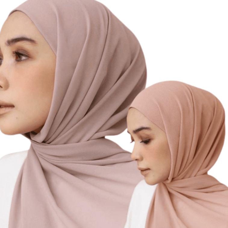 WOW BANGET pashmina inner 2in1 ceruty babydoll premium / hijab pashmina inner ✦ 869