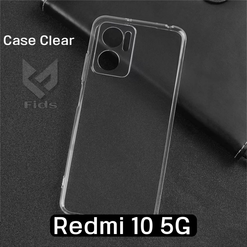 (PROMO) Paket 4 IN 1 Case Xioami Redmi 10 5G SoftCase Clear HD Premium Free Anti Gores Layar &amp; Anti Gores Camera &amp; Skin Carbon Handphone