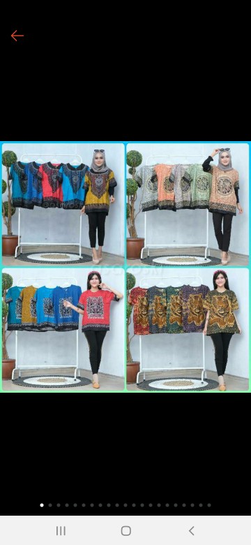 Kaos Dashiki - Kaos Batik Motif Biku Hitam Putih - Ukuran L