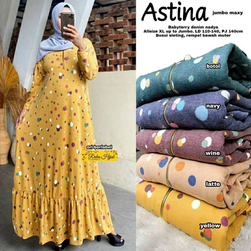 Astina Jumbo Maxy, fashion, maxi dress, dress jumbo, gamis, gamis jumbo, gamis muslim, baju jumbo,