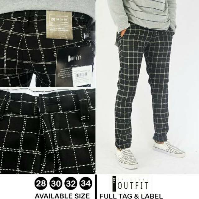 Celana Panjang Tartan Original Outfit