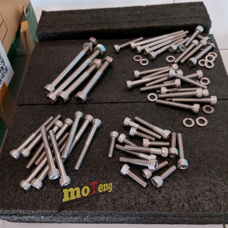 baut L stainless stenlis THE full set mesin Tiger