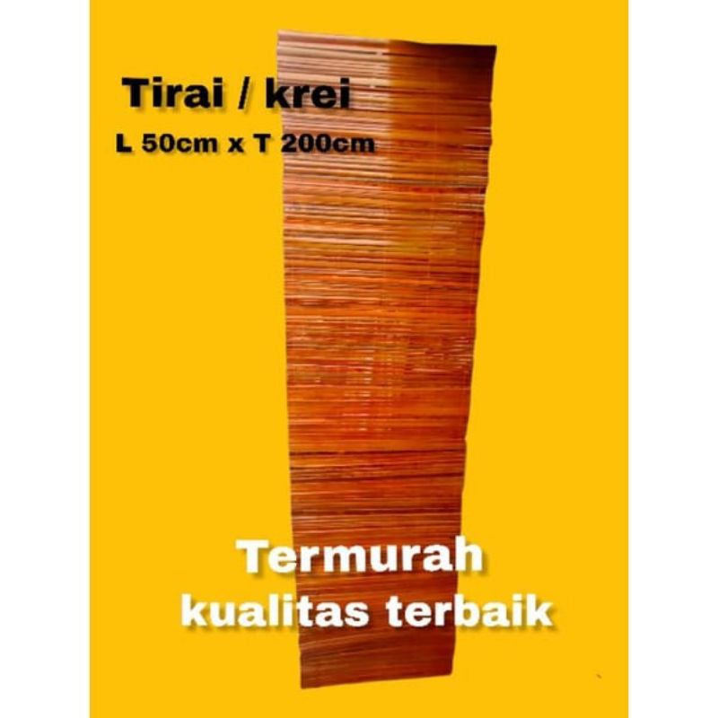 Tirai Outdoor Anti Air dan Tahan Panas tirai bambu sawit  keray lengkap tali penggulung