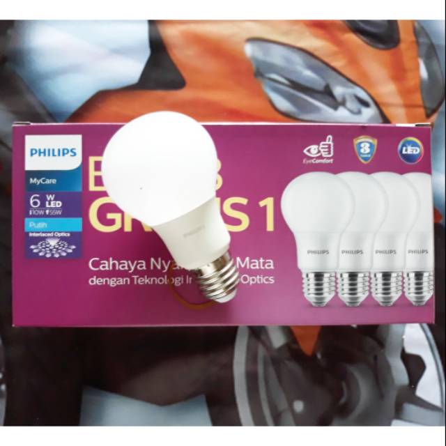 LAMPU LED PHILIPS 6w 6watt (Harga per 1 buah lampu)