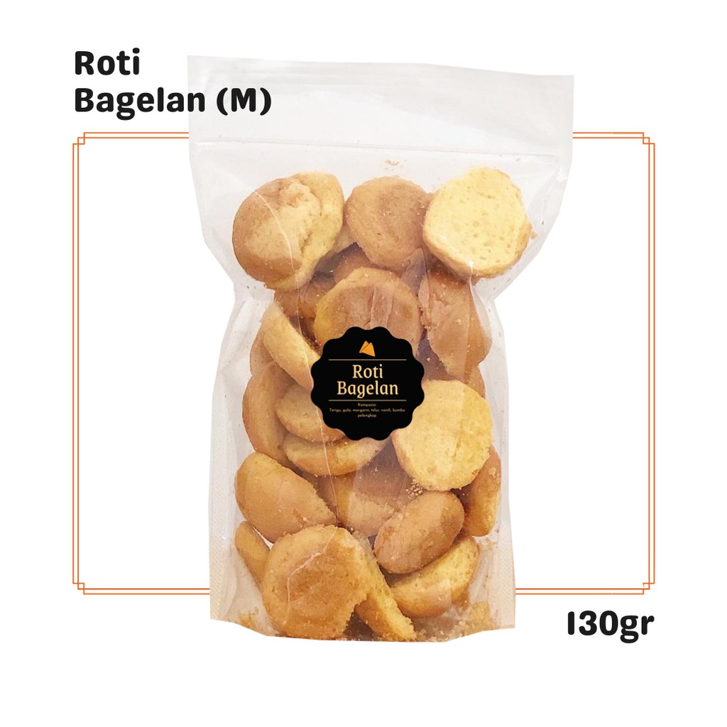 

Roti Bagelan (M) 130gr / Snack Cemilan / Camilan Manis Makanan Ringan Bagelen