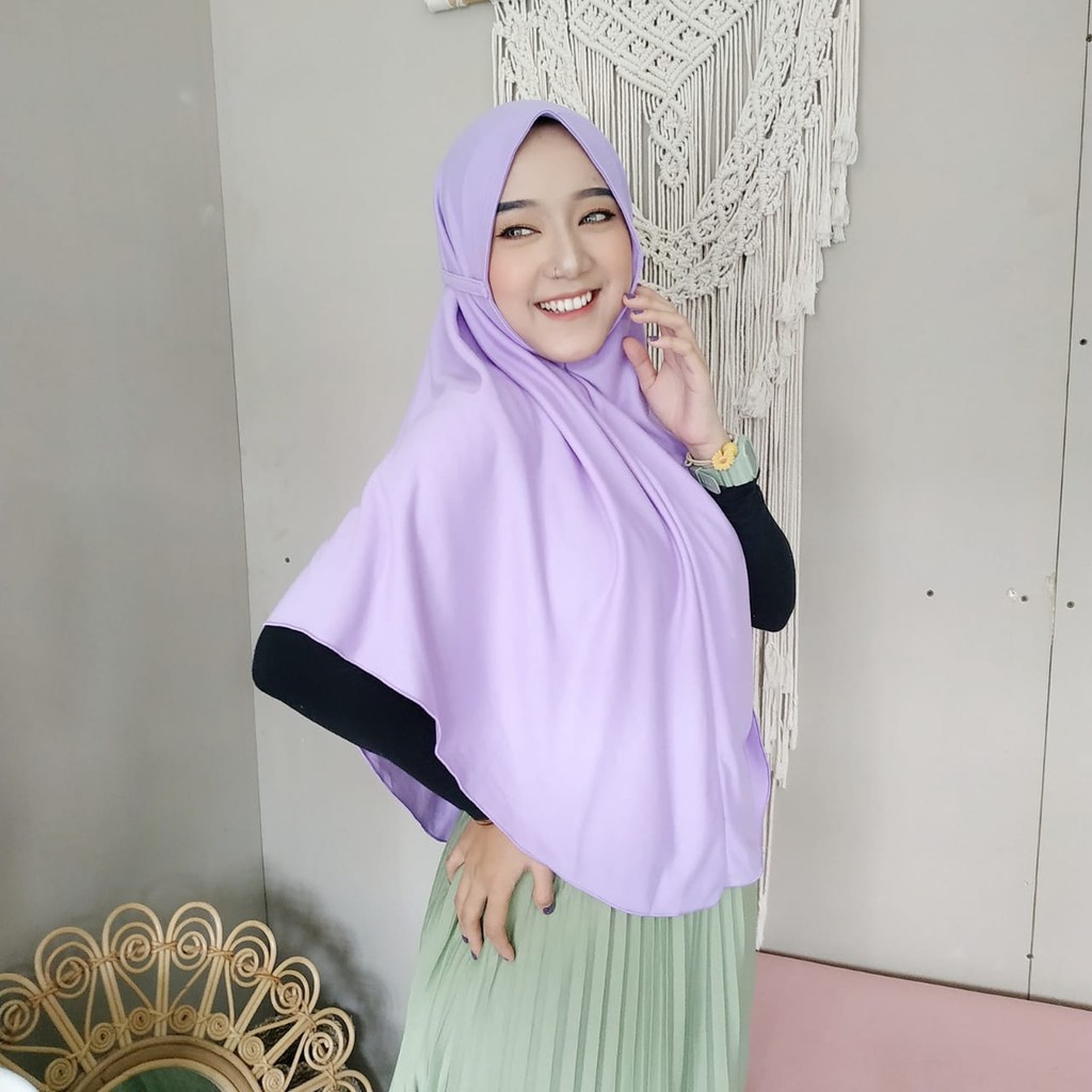 Hijab Instan Bergo Emilia XL Tali instan kaos Bergo-EMILIA LAVENDER