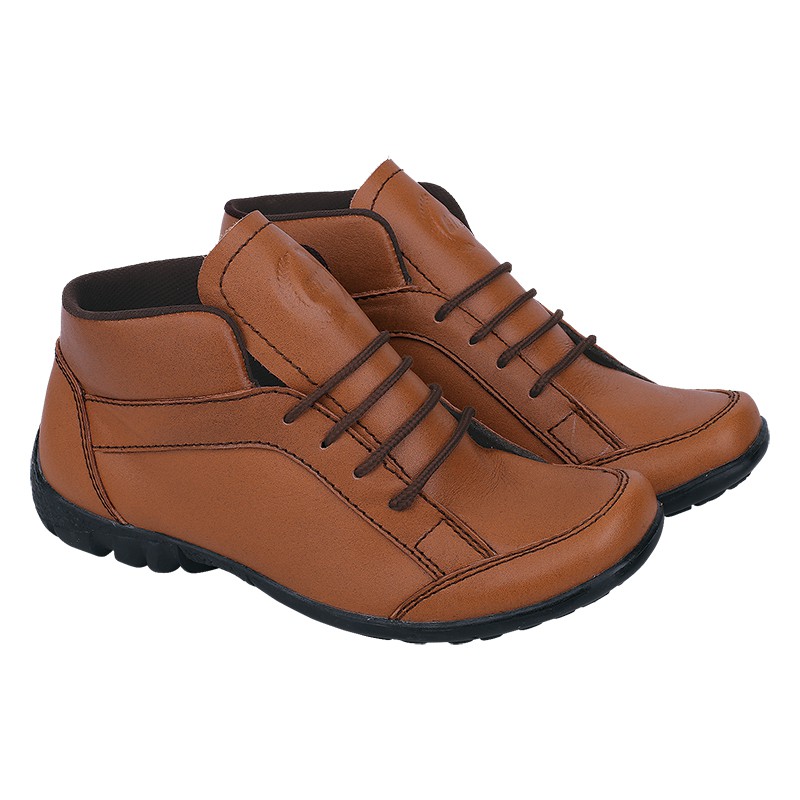 SEPATU KULIT COKLAT SEPATU CASUAL PRIA MPZ064
