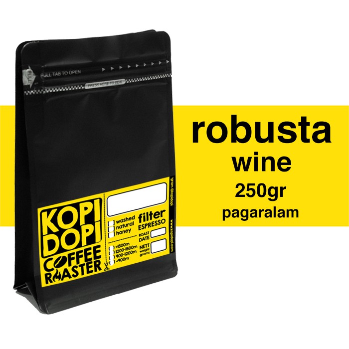 

Biji Kopi Robusta Wine Pagaralam 250gr 250g 250 gram