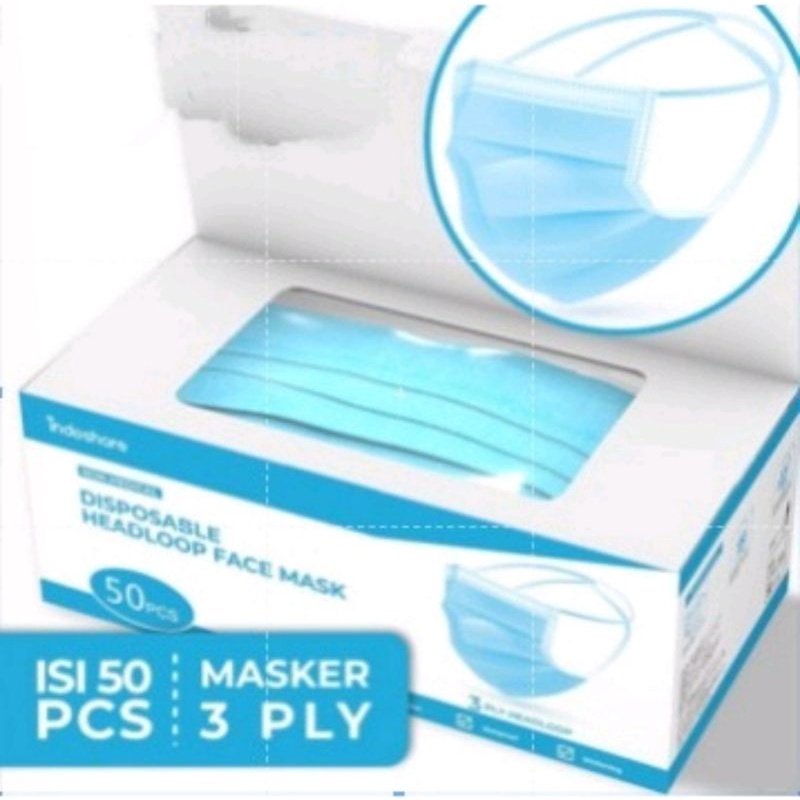 MASKER 3 PLY ISI 50 PCS