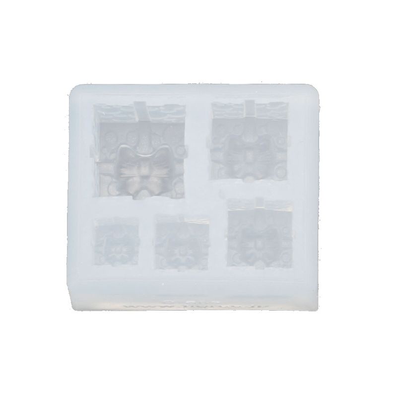 SIY  Mini Size Christmas Gift Box Pendant Silicone Resin Molds Jewelry Making Tools