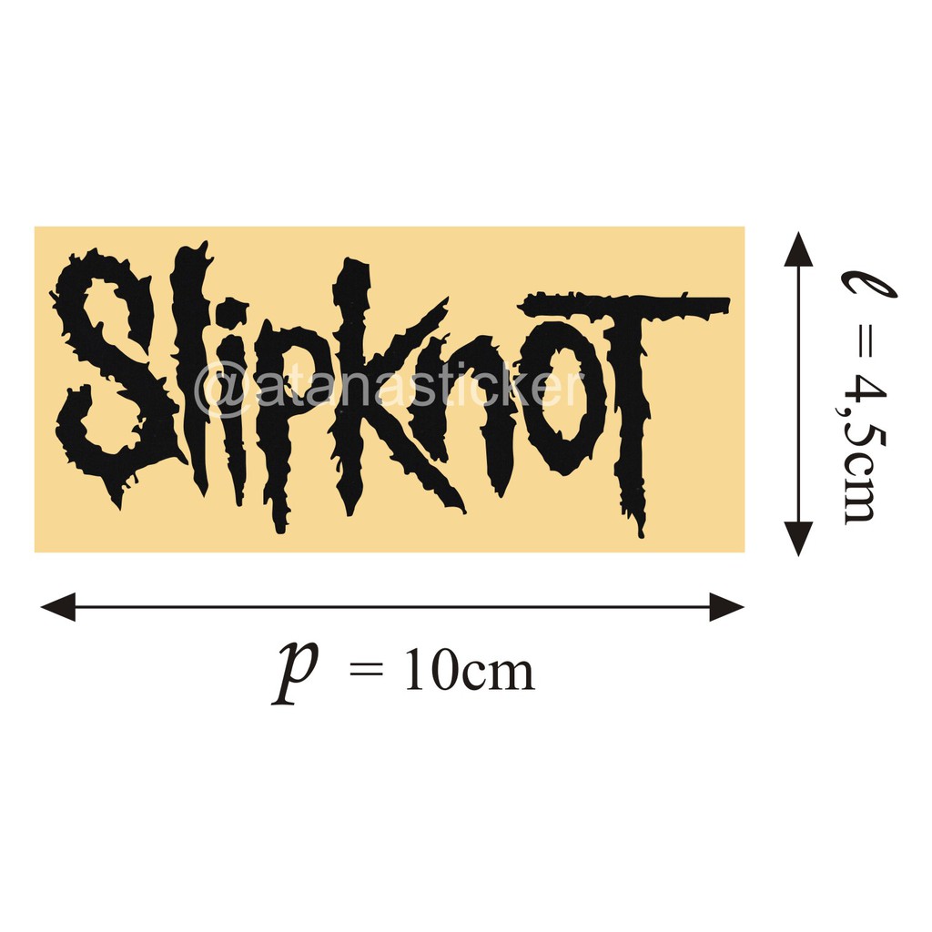 Sticker Cutting Logotype Slipknot 10x4,5cm