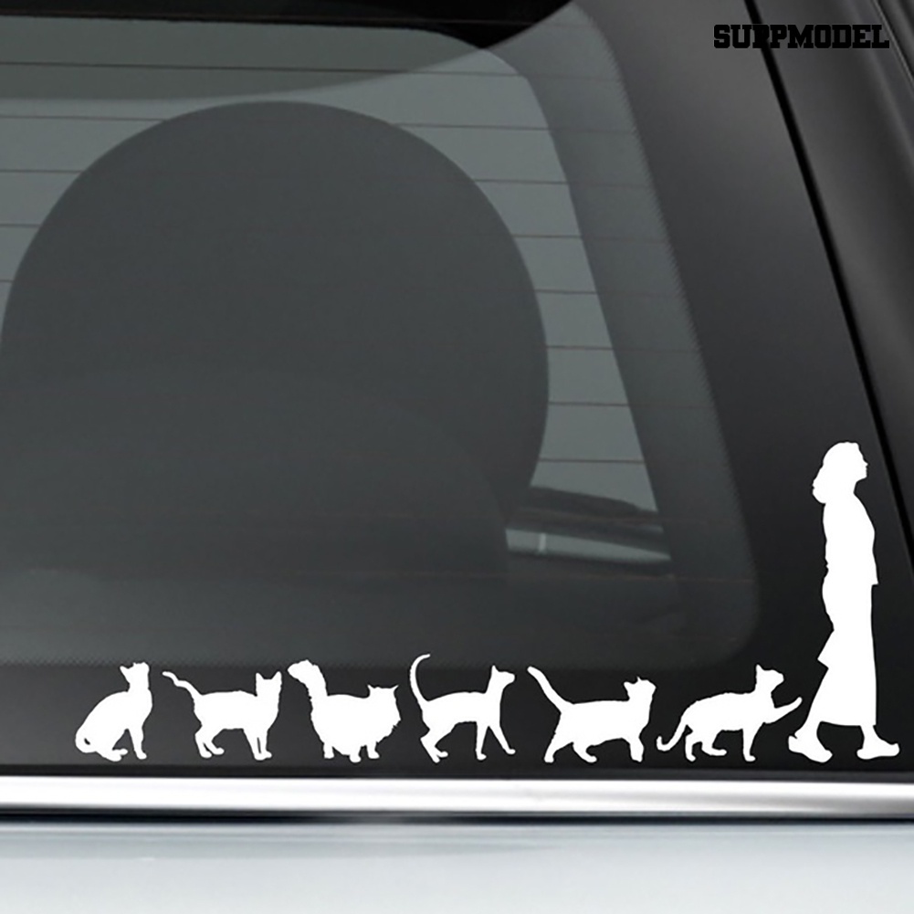 Stiker Reflektif Motif Kucing Untuk Body / Jendela Mobil