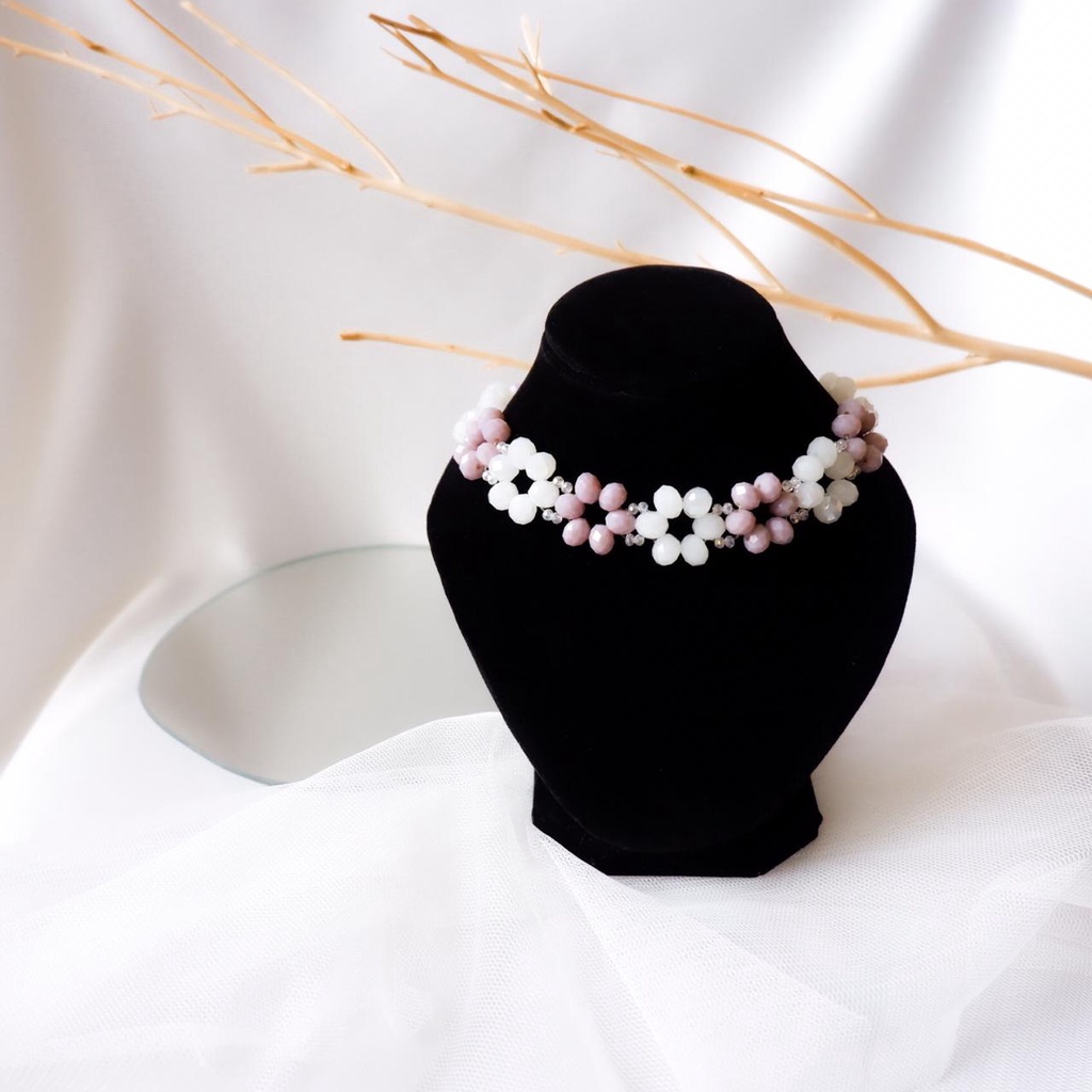 Gaia Necklace by Antheia / Crystal Choker / Kalung Choker Mote Manik