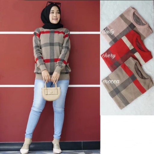 Atasan Wanita Rajut Komputer Premium (Tebal & Lembut) RECTA-1