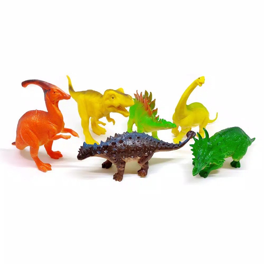 MAINAN ANAK DINOSAURUS HAPPY ANIMAL WORLD WILD 1 SET ISI 6