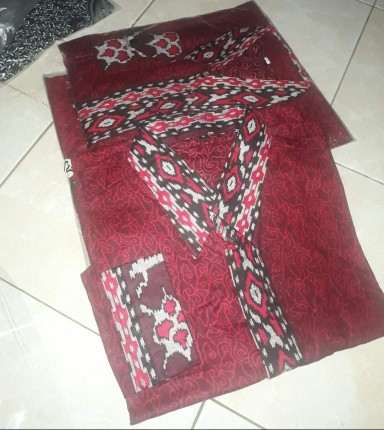 Bswart Batik Hrb026 Kenongo Hem Panjang Padi Pekalongan M L Xl Batik Pria Murah Modern Grosir Batik