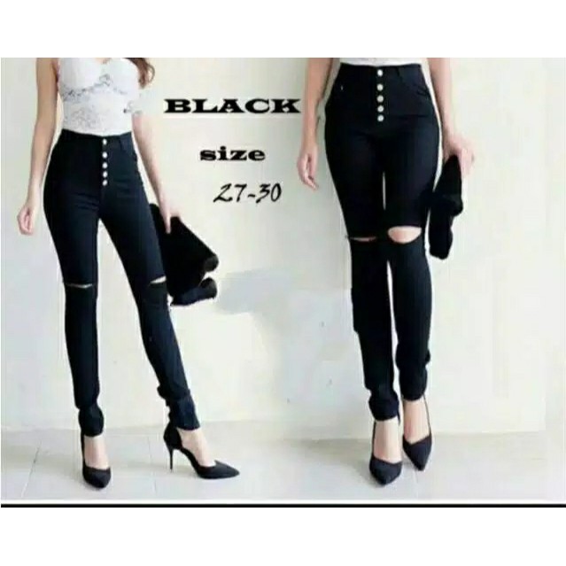 celana Hw jeans skinny  new kancing 5