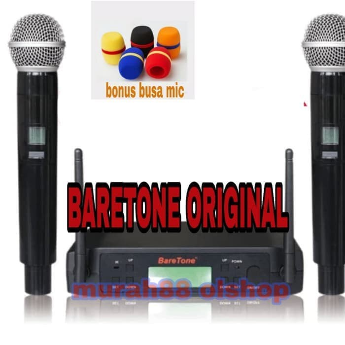 BARETONE WIRELESS MIC WM3801 / BARETONE WM-3801 BONUS BUSA MIC