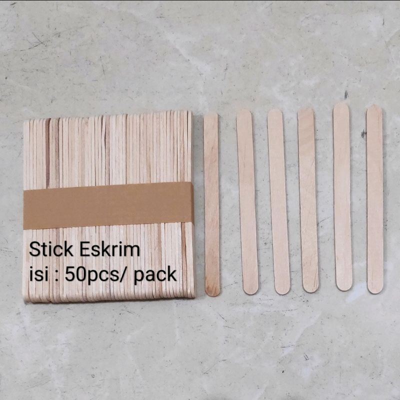 STICK ICE CREAM STIK KAYU ES KRIM IMPORT 50 PCS