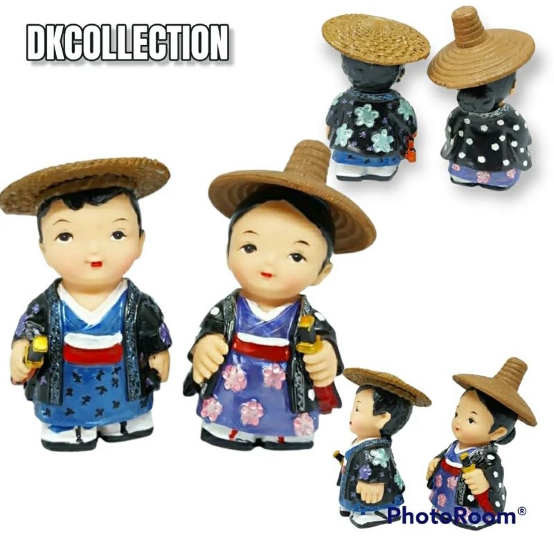 pajangan boneka jepang souvenir boneka pasangan jepang miniatur pajangan jepang