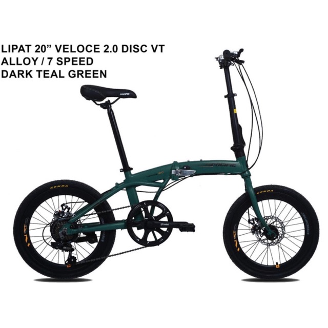 Sepeda Lipat Folding Bike 20 Pacific Veloce 2.0 Velg Tinggi