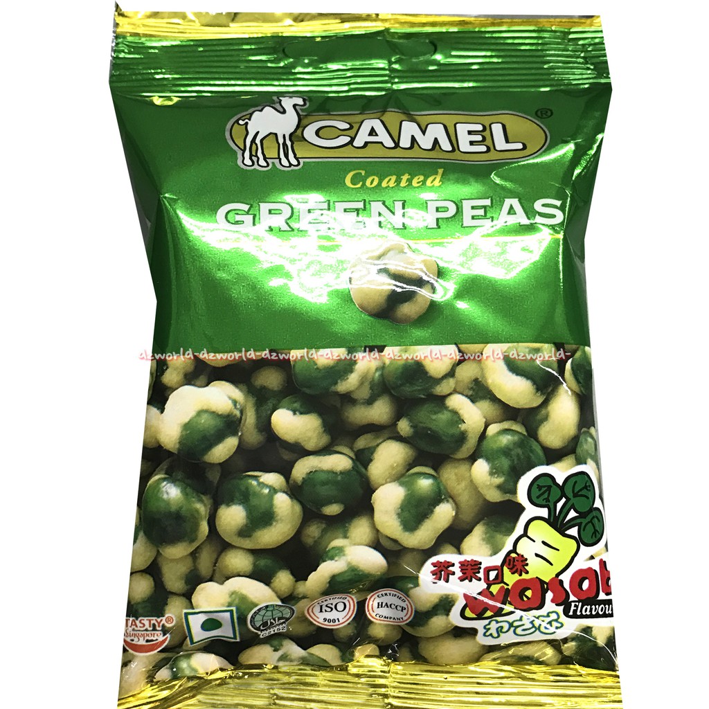 Camel Green Peas 40gr Makanan Ringan Rendah Lemak Snack Cemilan Kacang Polong Goreng Camels Green Peanut Nut Nuts